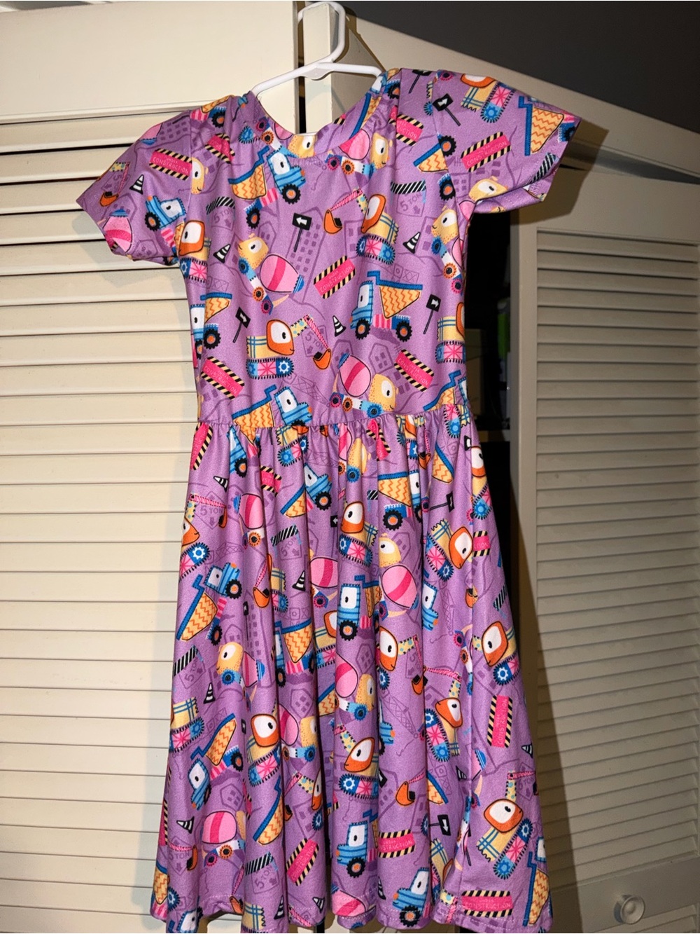 Sister Shop | Construction purple Short Sleeve Dress, size 5/6